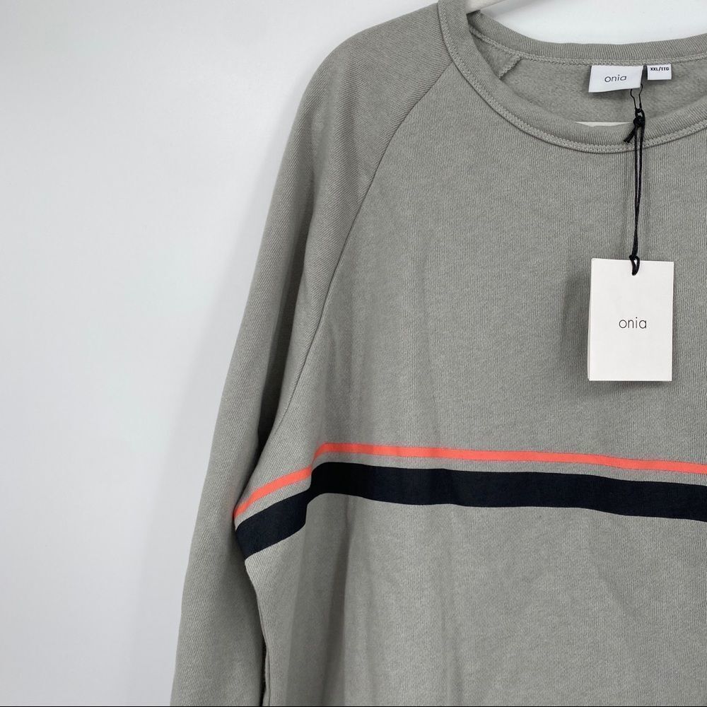 Onia Men’s Sweatshirt Dave Raglan Stripe Size XXL - Picture 4 of 12